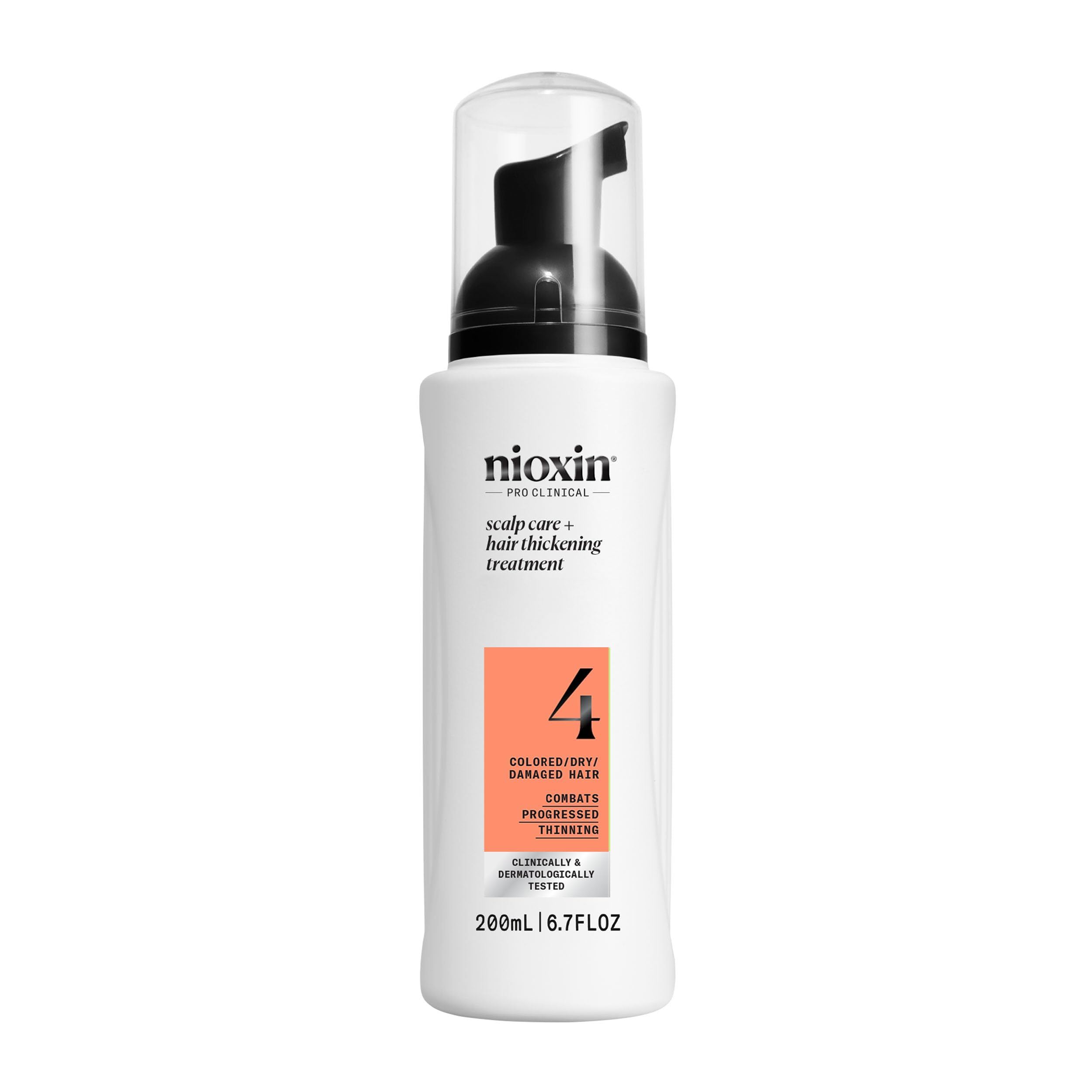 Nioxin System 4 Scalp + Hair Thickening Treatment- Serum for Damaged Hair with Progressed Thinning 6.8 oz (Packaging May Vary)