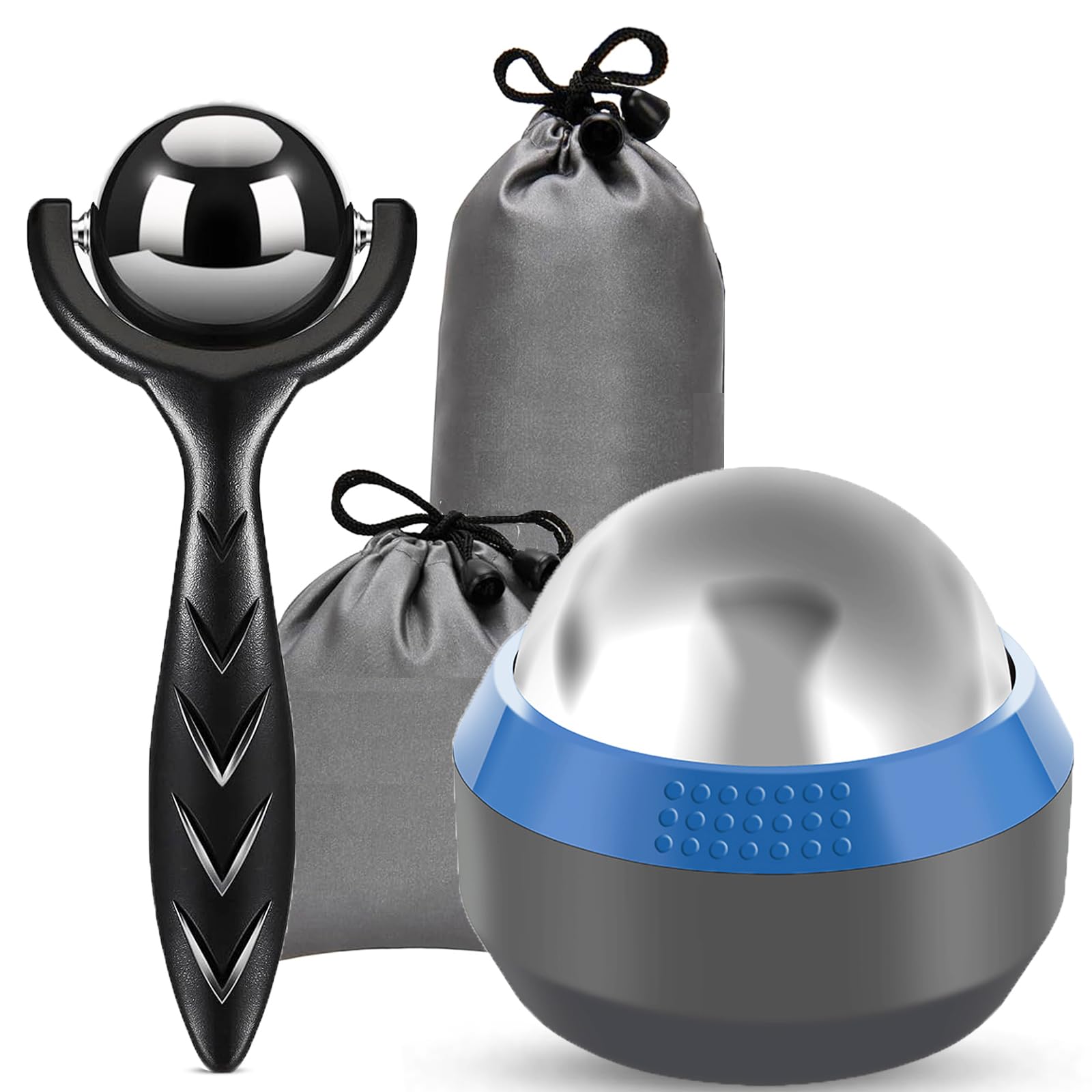 iECO Cryosphere Cold Massage Roller Ball – Ice Cold and Hot for Deep Tissue and Sore Muscle Relief of Stiffness and Stress Body Neck Back Foot Plantar Fasciitis Gifts for Him
