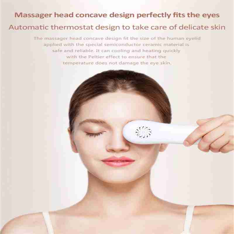 Smart eye massage device with soothing eye mask
