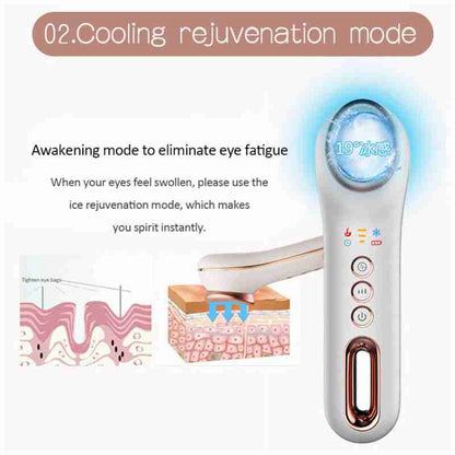 Smart eye massage device with soothing eye mask
