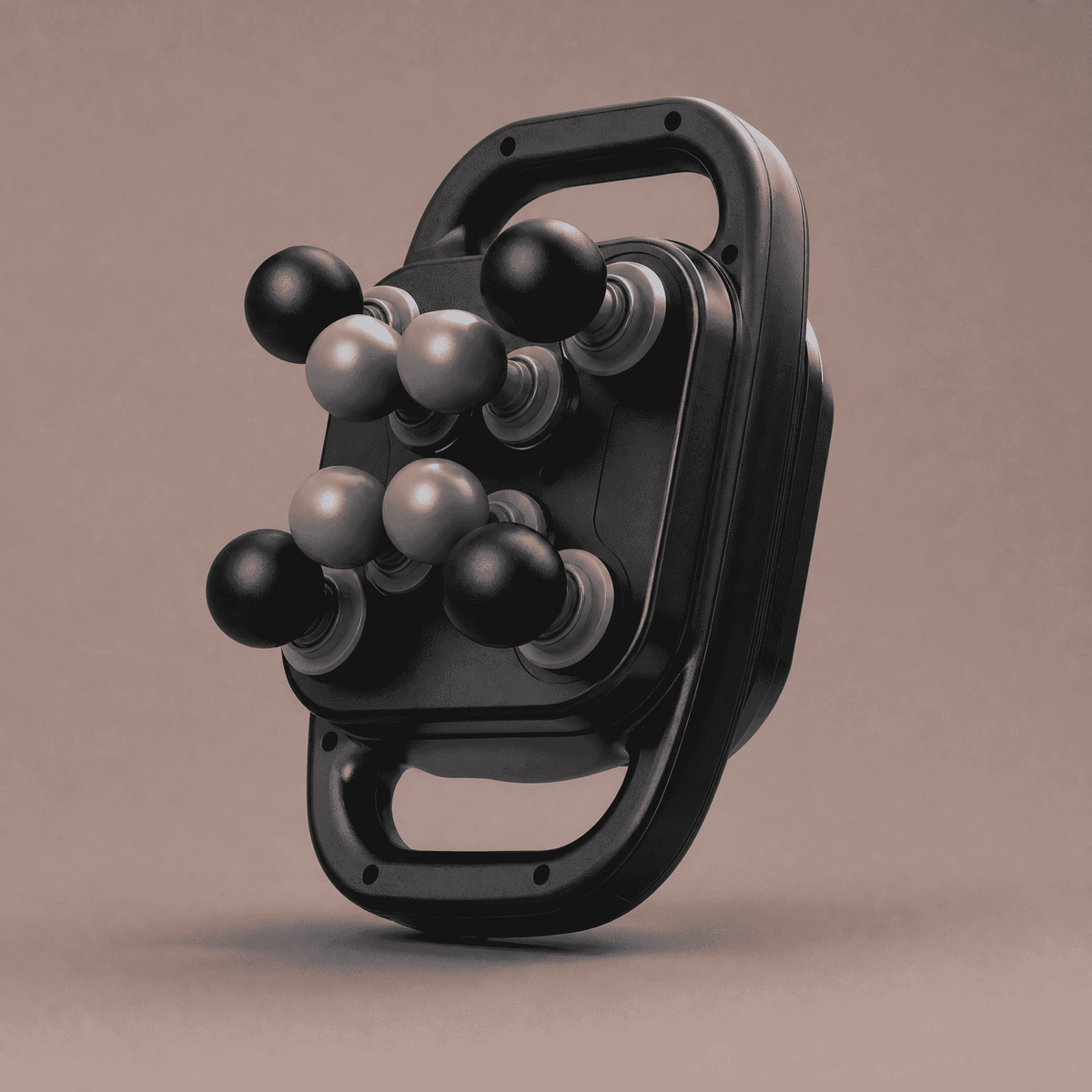 8-head massage gun with interchangeable heads
