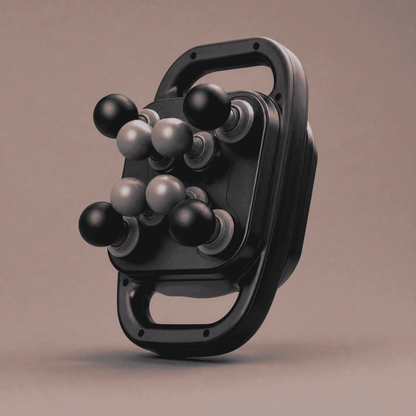8-head massage gun with interchangeable heads
