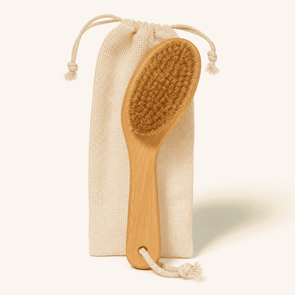 Sustainable bamboo body scrub brush for dry brushing
