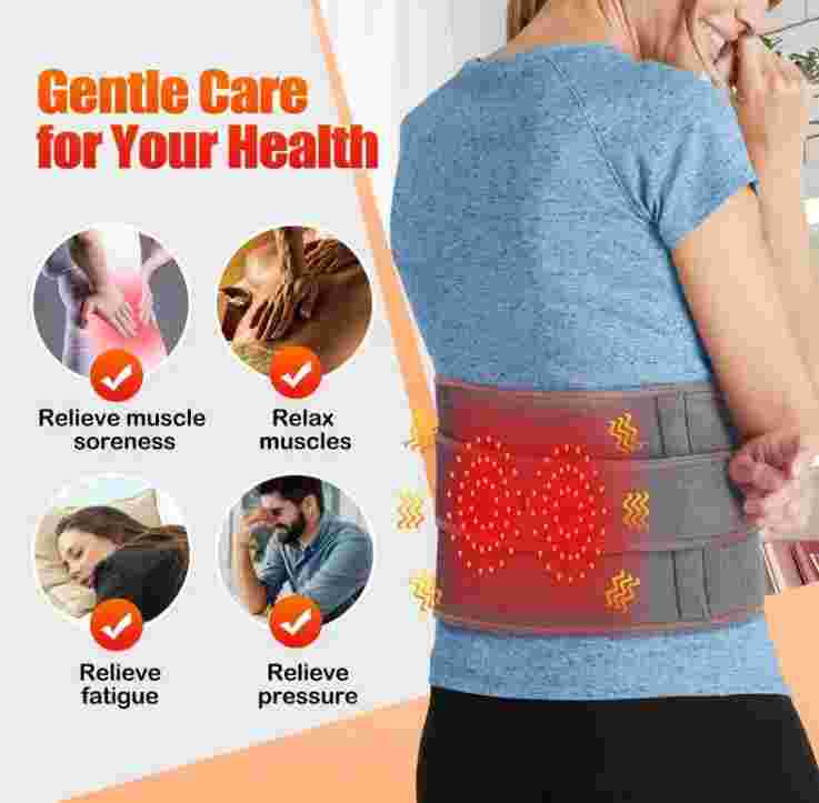 Heated waist massager for relaxation and comfort
