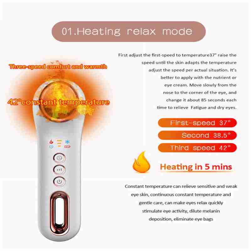 Smart eye massage device with soothing eye mask
