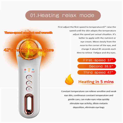 Smart eye massage device with soothing eye mask
