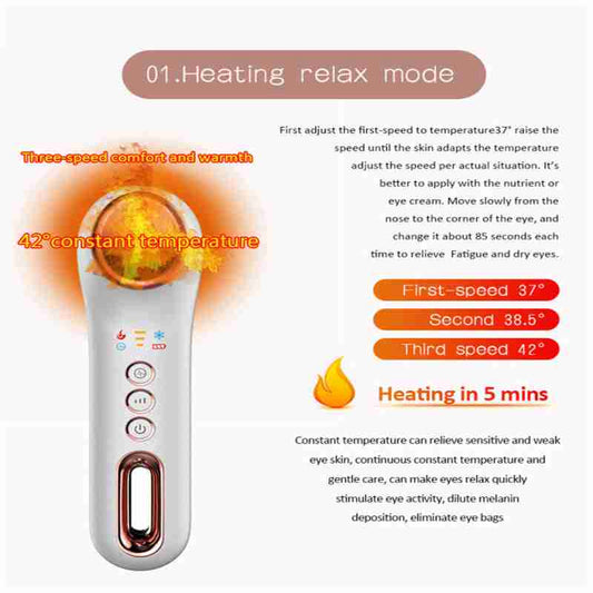 Smart eye massage device with soothing eye mask

