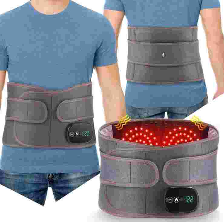 Heated waist massager for relaxation and comfort
